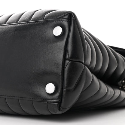 Saint Laurent Calfskin Y Quilted Monogram Large Loulou Chain Satchel Black 11 of 11