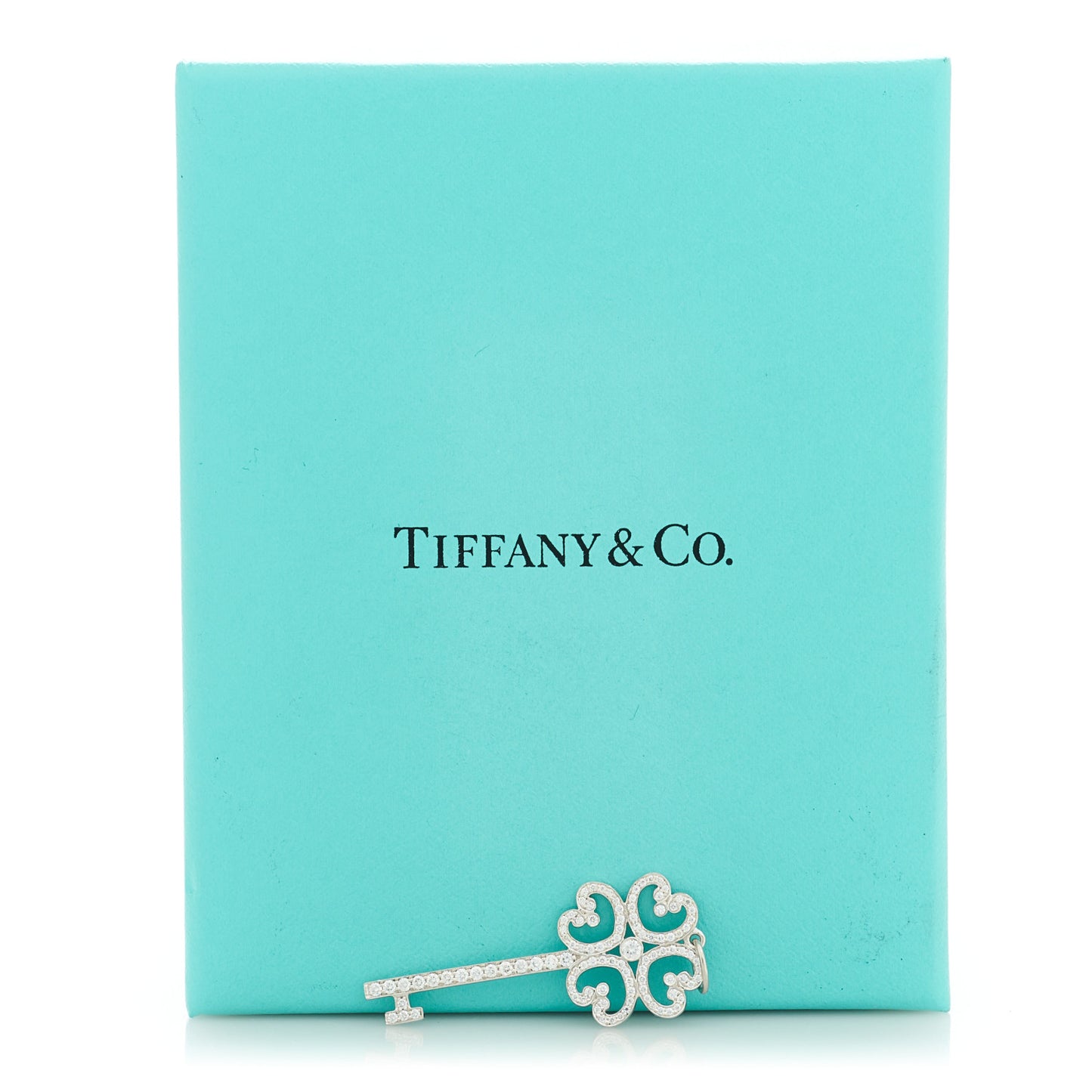 Platinum Diamond Enchant Quatra Heart Key Pendant