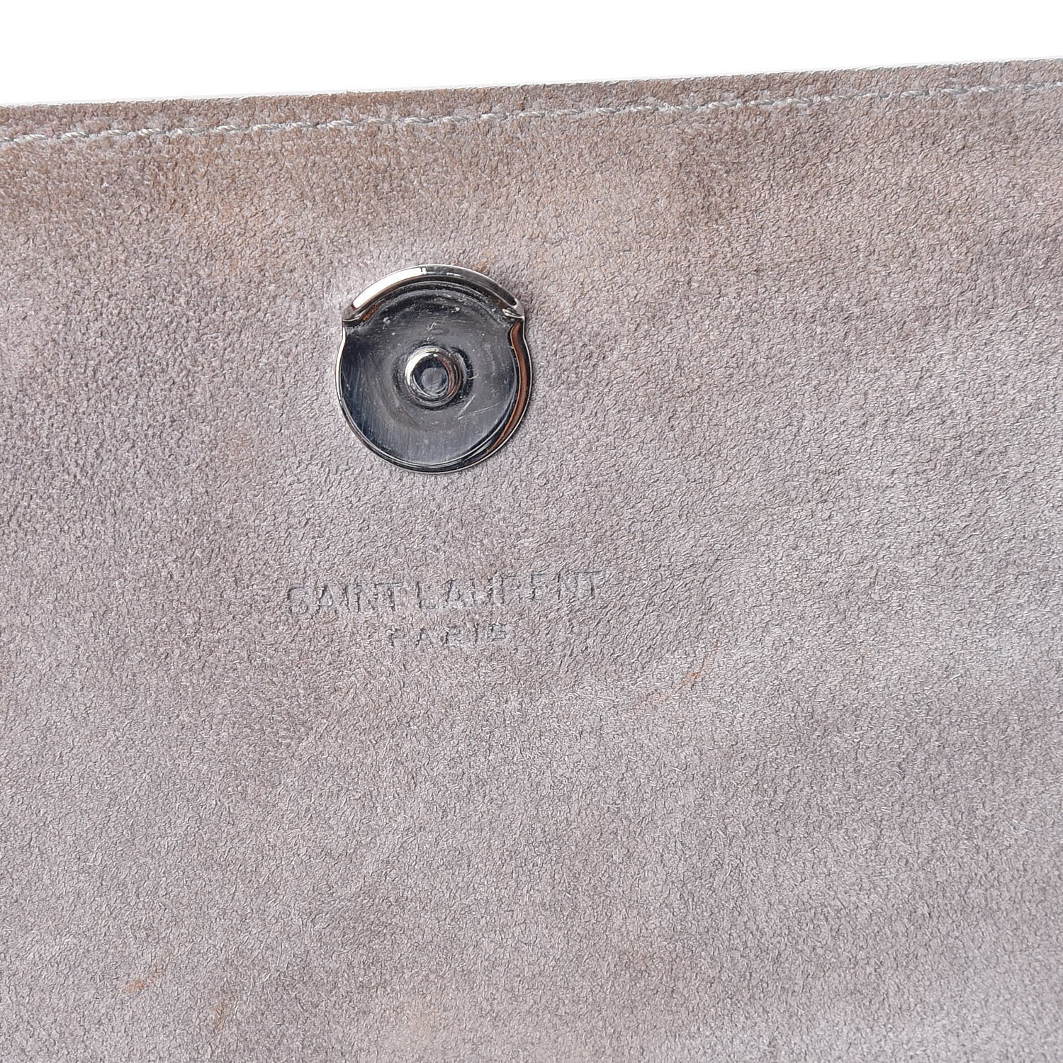 Saint Laurent Metallic Lambskin Medium Cloud Star Monogram Kate Satchel Argento 12 of 15
