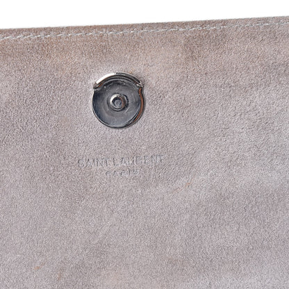 Saint Laurent Metallic Lambskin Medium Cloud Star Monogram Kate Satchel Argento 12 of 15
