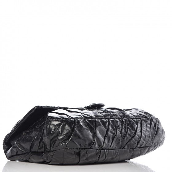 Chanel Glazed Calfskin Twisted Maxi Flap Black 4 of 12