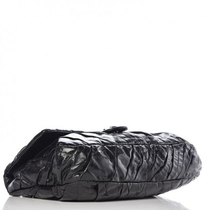 Chanel Glazed Calfskin Twisted Maxi Flap Black 4 of 12