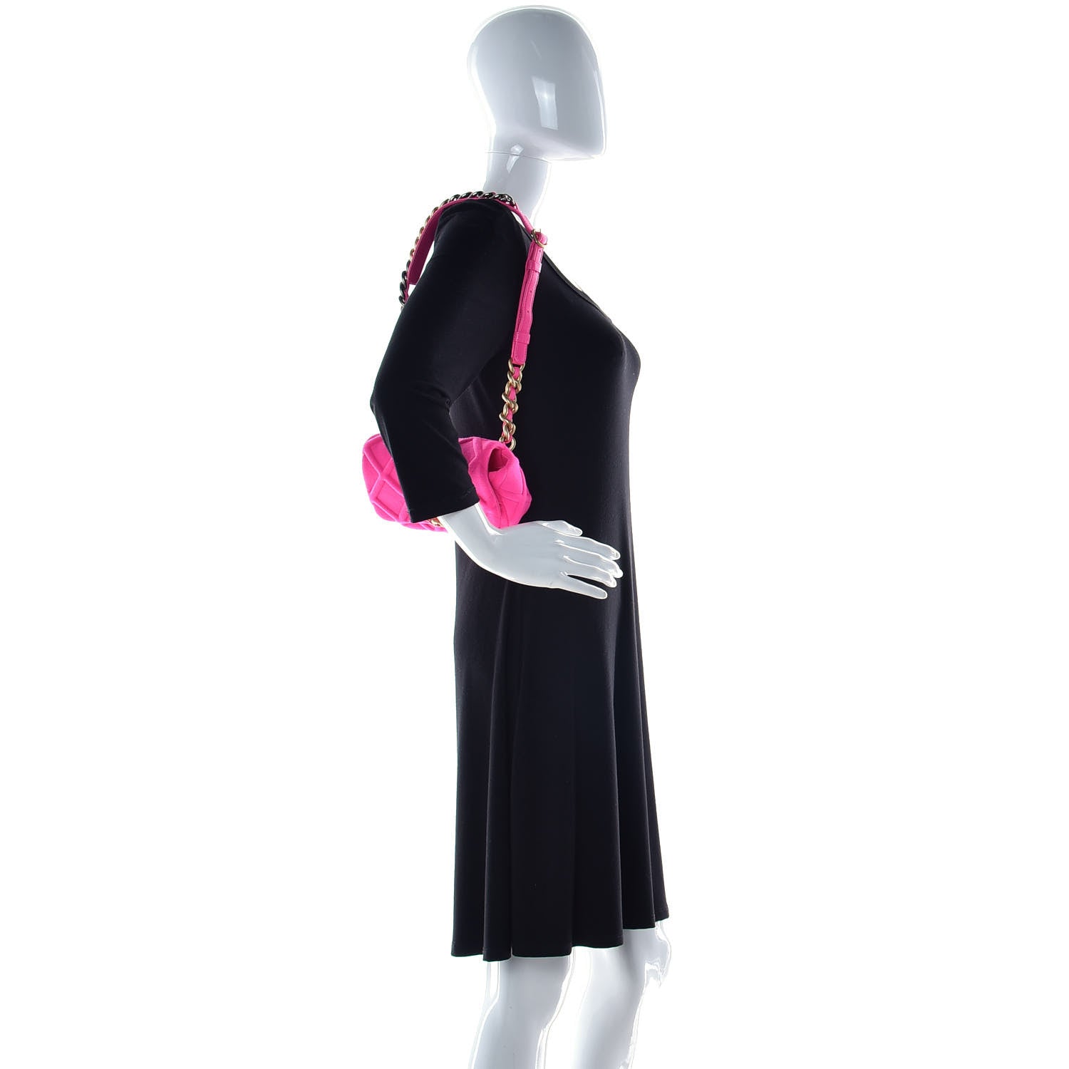 Chanel Jersey Quilted Chanel 19 Waist Bag Pink 2 of 9