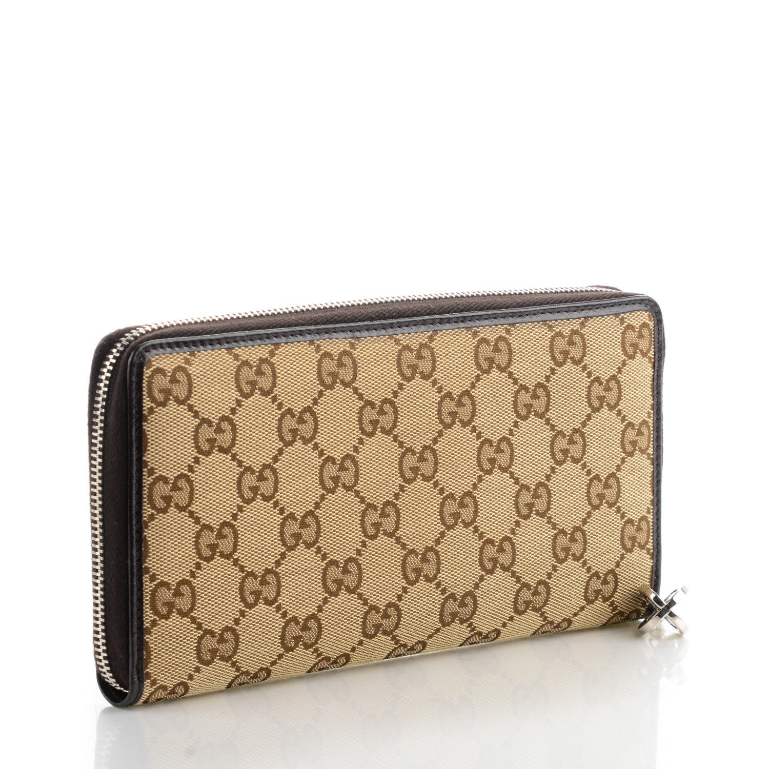 Gucci Monogram Twins Zip Around Organizer Wallet Dark Brown 3 of 7