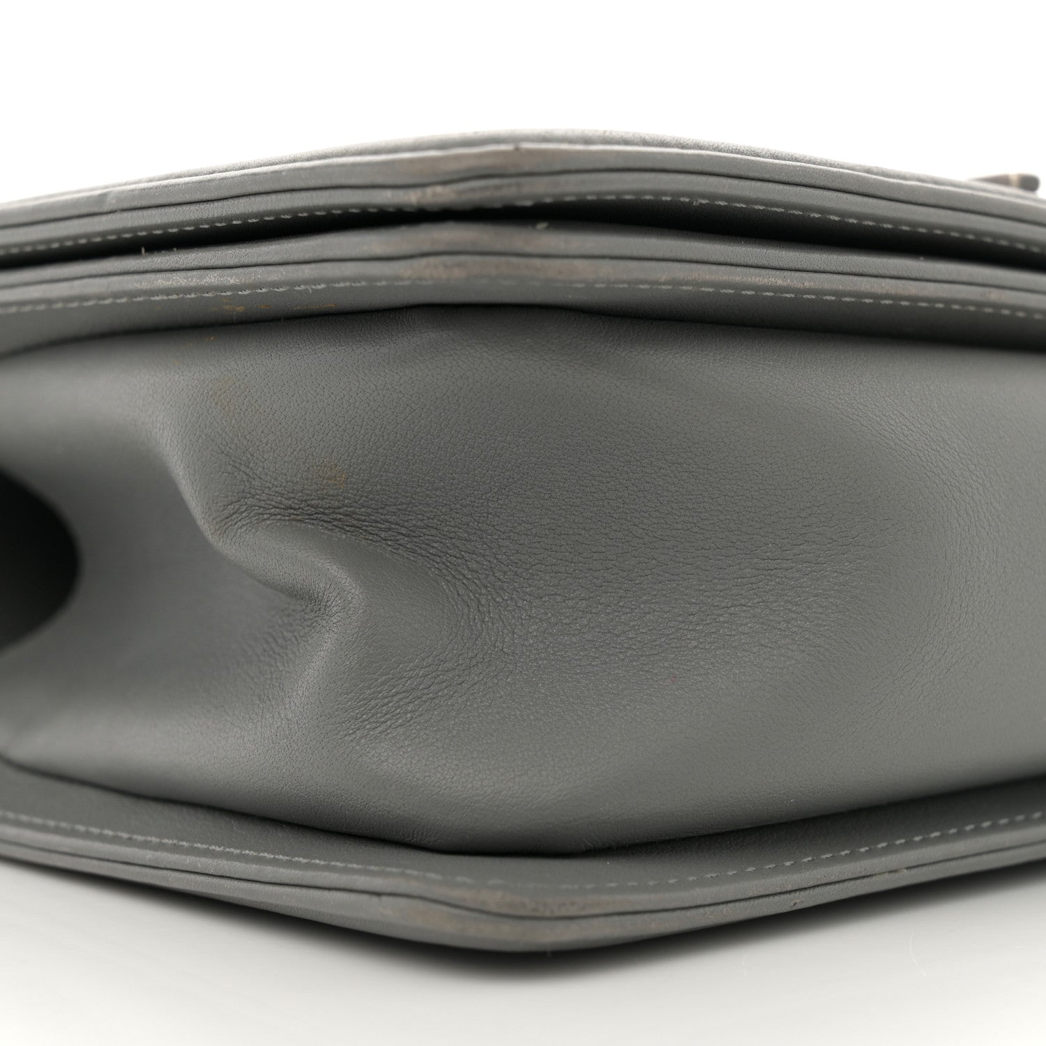 Chanel Calfskin Chevron Quilted Medium Boy Flap Grey Grey 9 of 12