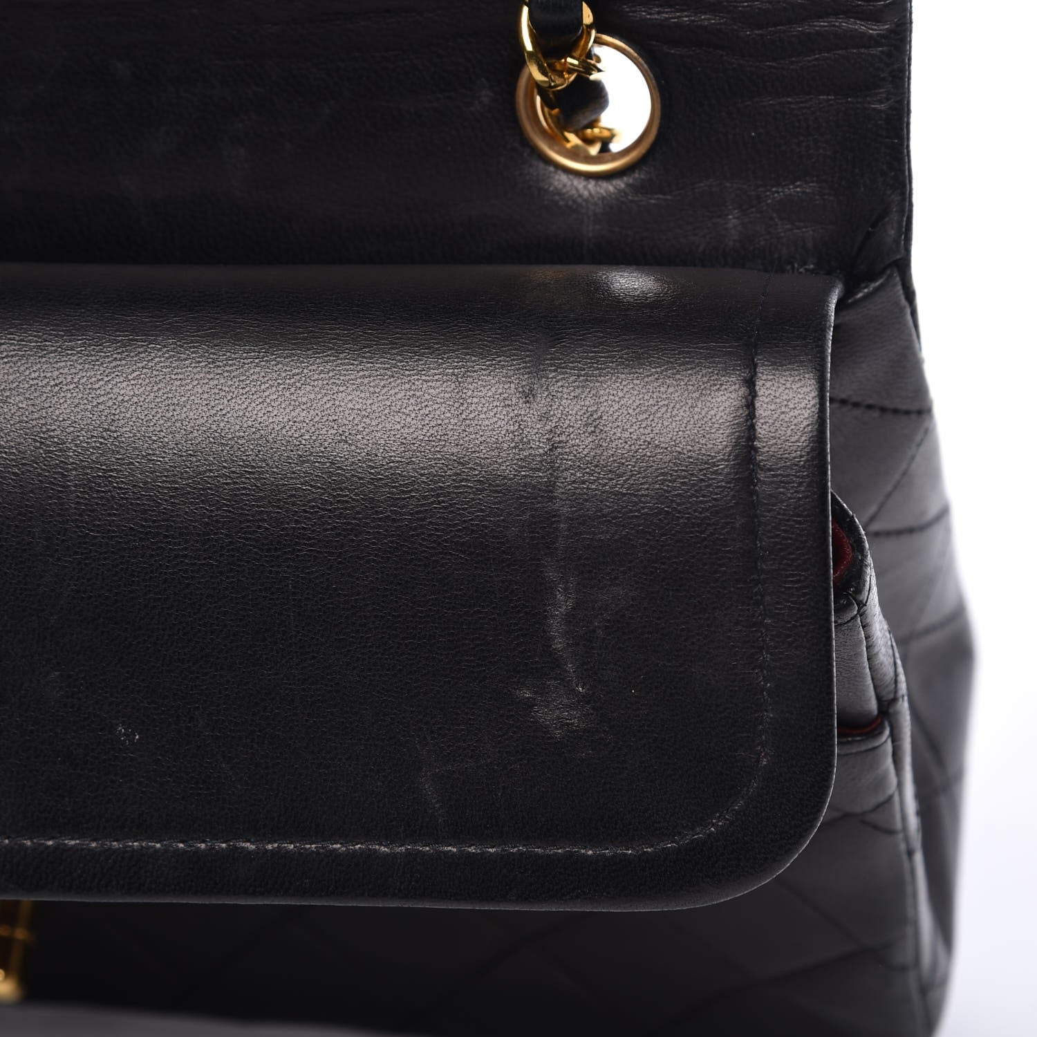 Chanel Lambskin Quilted Medium Double Flap Black 10 of 12