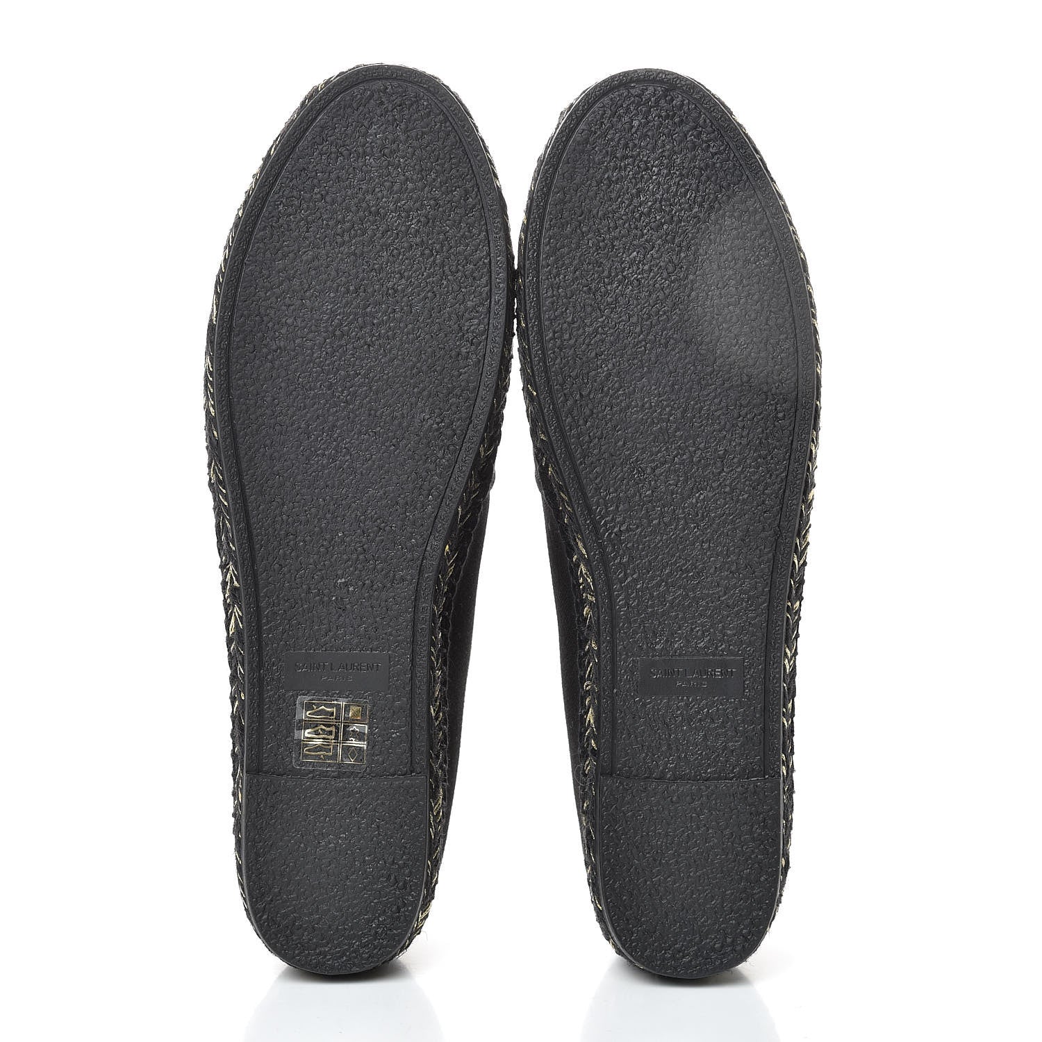 Saint Laurent Canvas Logo Embroidered Espadrilles 41 Black 5 of 10