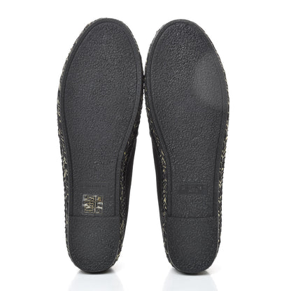 Saint Laurent Canvas Logo Embroidered Espadrilles 41 Black 5 of 10