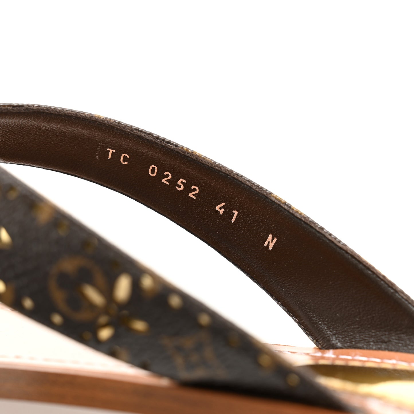 Monogram Sunny Flat Thong Sandals 41 Brown