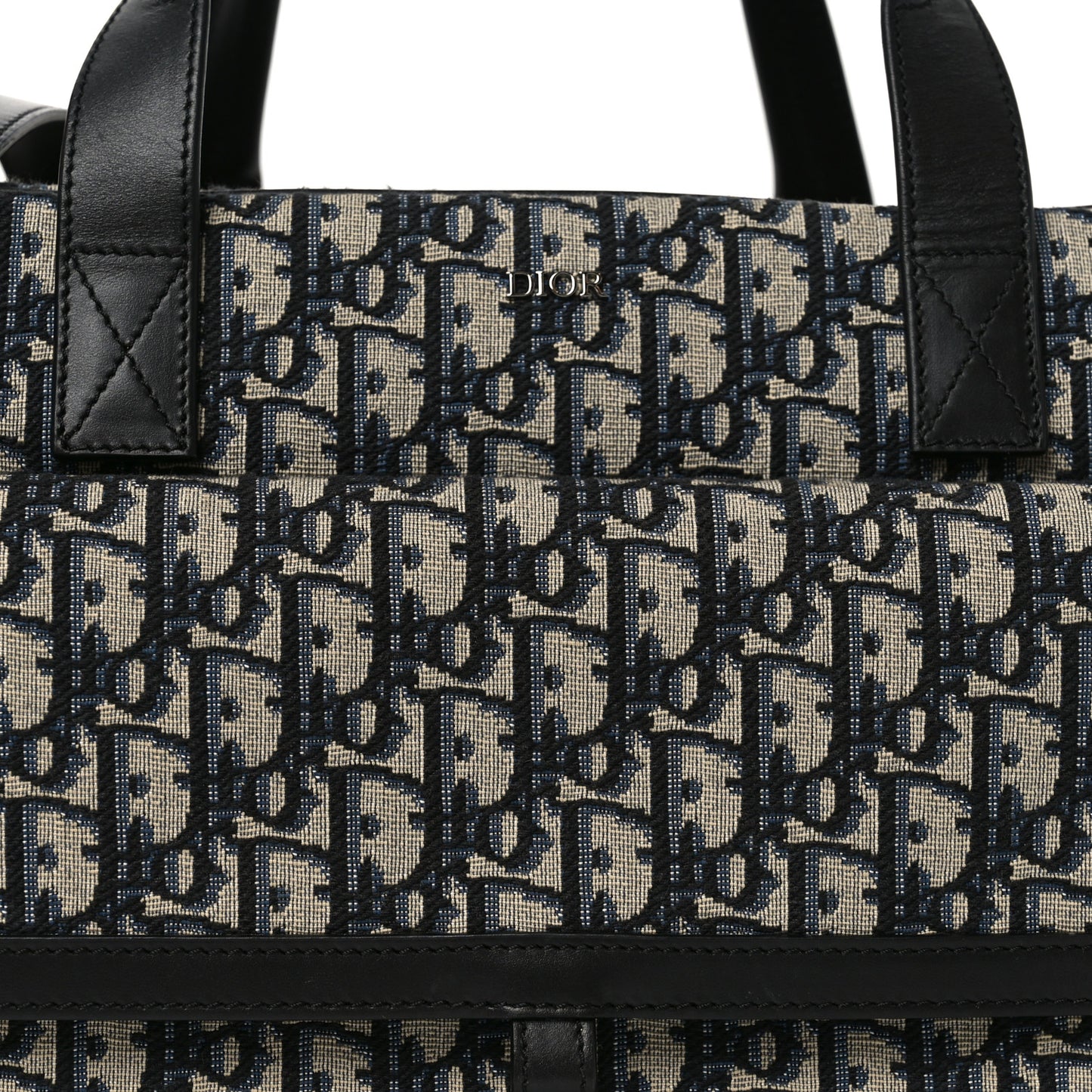 Oblique Calfskin Hit The Road Pet Carrier Blue