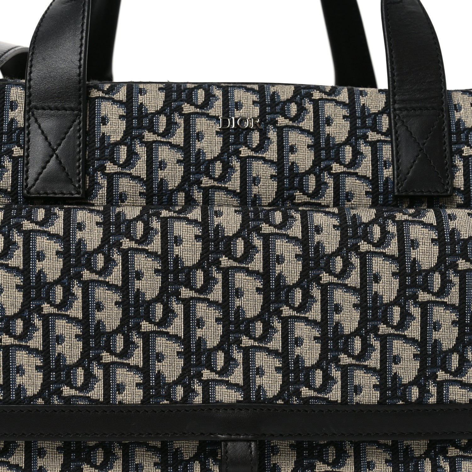 Christian Dior Oblique Calfskin Hit The Road Pet Carrier Blue 8 of 10