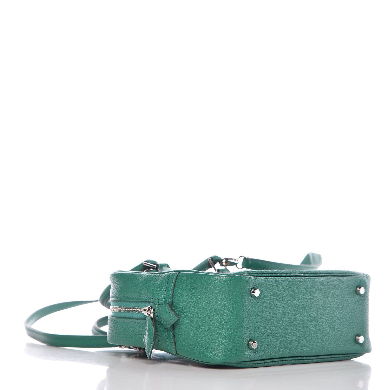 Hermes Chevre Mysore Plume II Mini Vert Vertigo 4 of 7