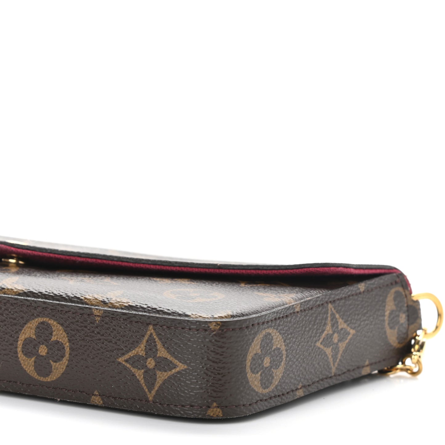 Monogram Pochette Felicie Chain Wallet Fuchsia