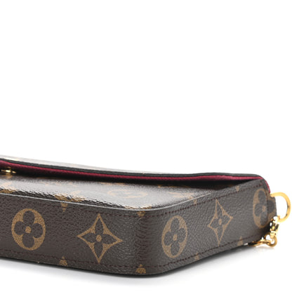 Louis Vuitton Monogram Pochette Felicie Chain Wallet Fuchsia 11 of 14