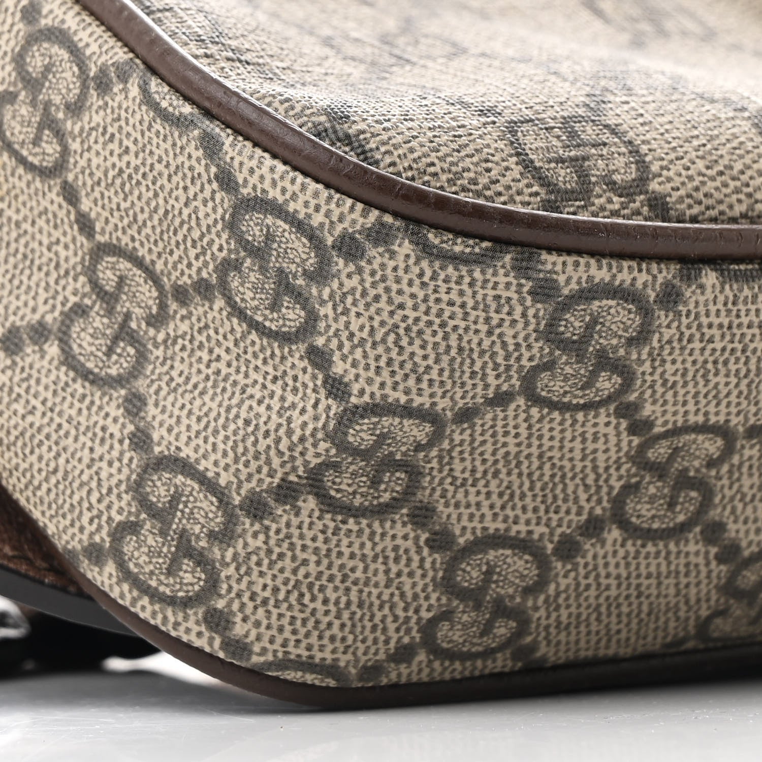 Gucci Soft GG Supreme Monogram Medium Ophidia Belt Bag Dark Brown 9 of 10