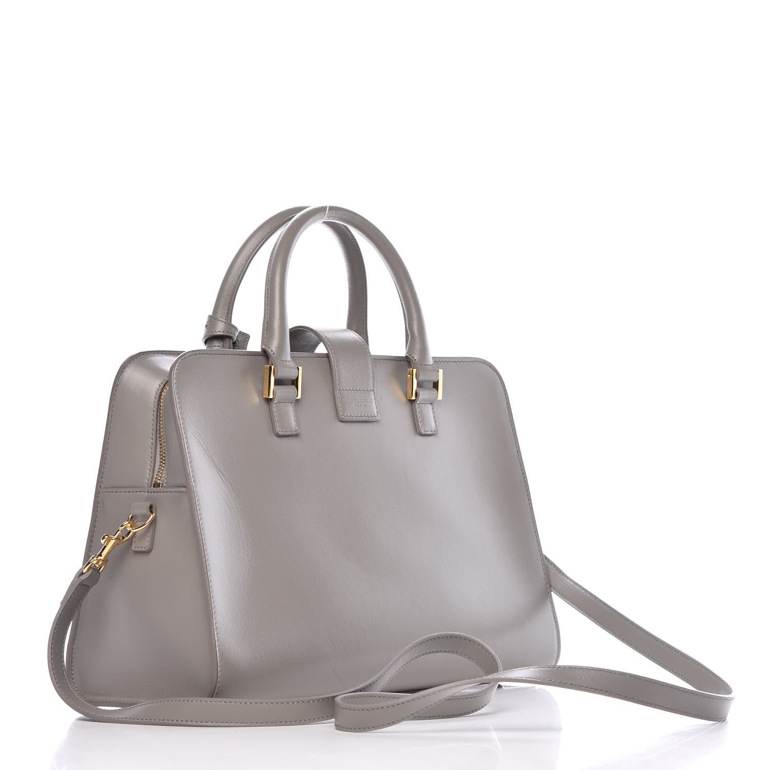 Saint Laurent Calfskin Small Monogram Cabas Fog 3 of 13