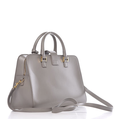 Saint Laurent Calfskin Small Monogram Cabas Fog 3 of 13