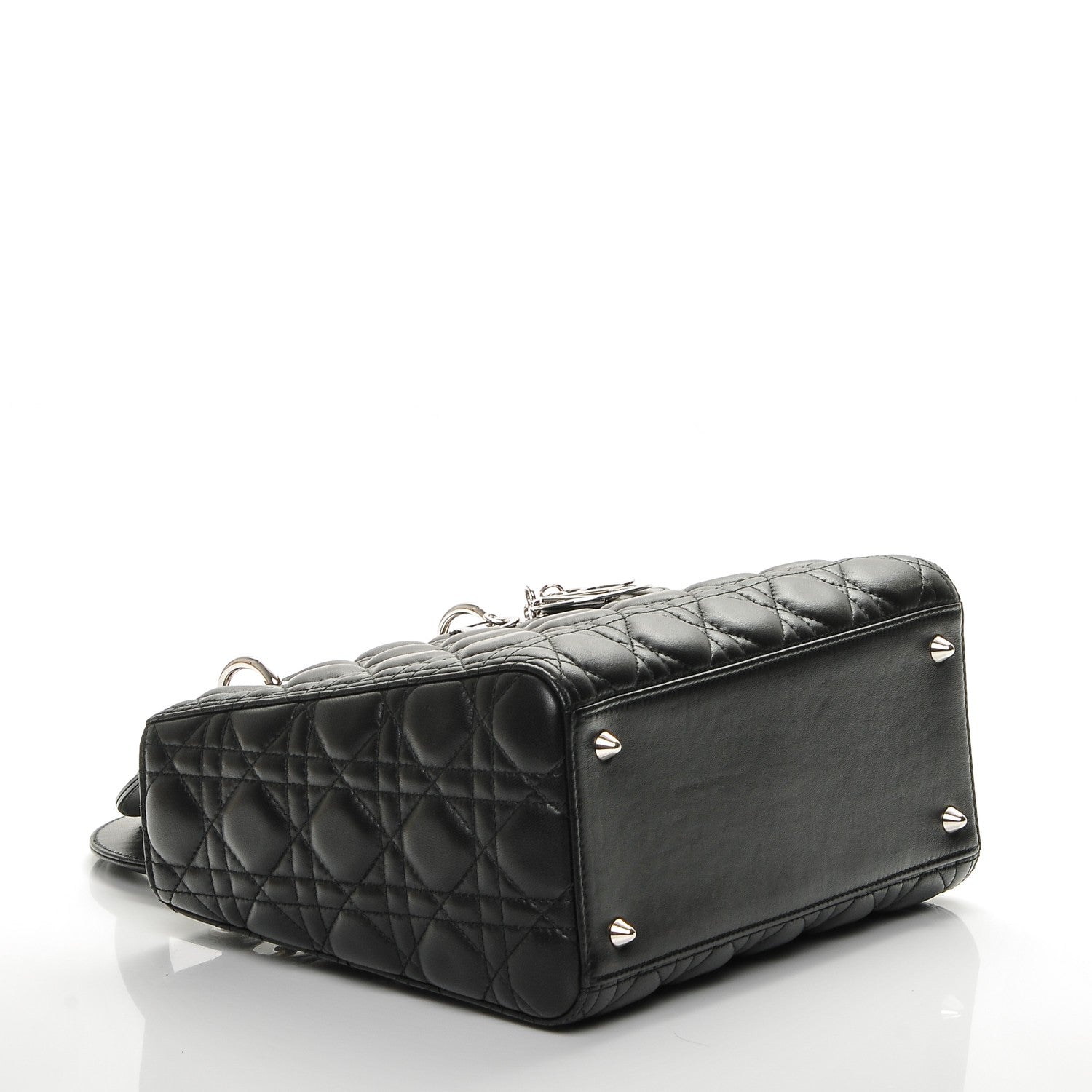 Christian Dior Lambskin Cannage Medium Lady Dior Black 4 of 6