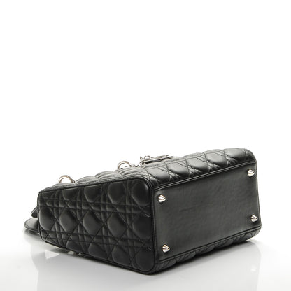Christian Dior Lambskin Cannage Medium Lady Dior Black 4 of 6