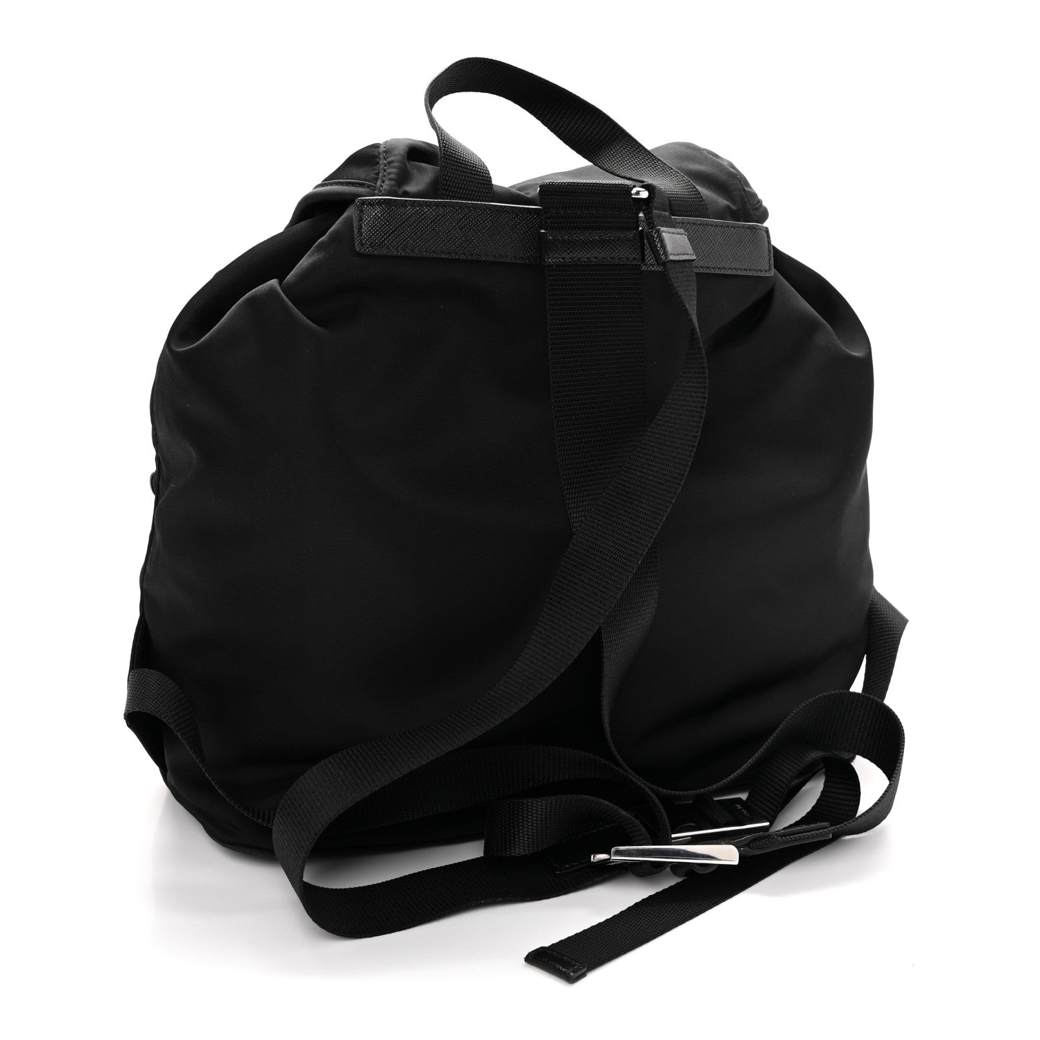 Prada Tessuto Nylon Saffiano Vela Backpack Black 3 of 11