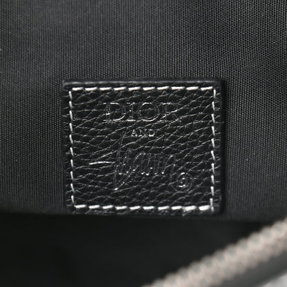 Christian Dior X SHAWN STUSSY Grained Calfskin Bee Saddle Bag Black 6 of 9