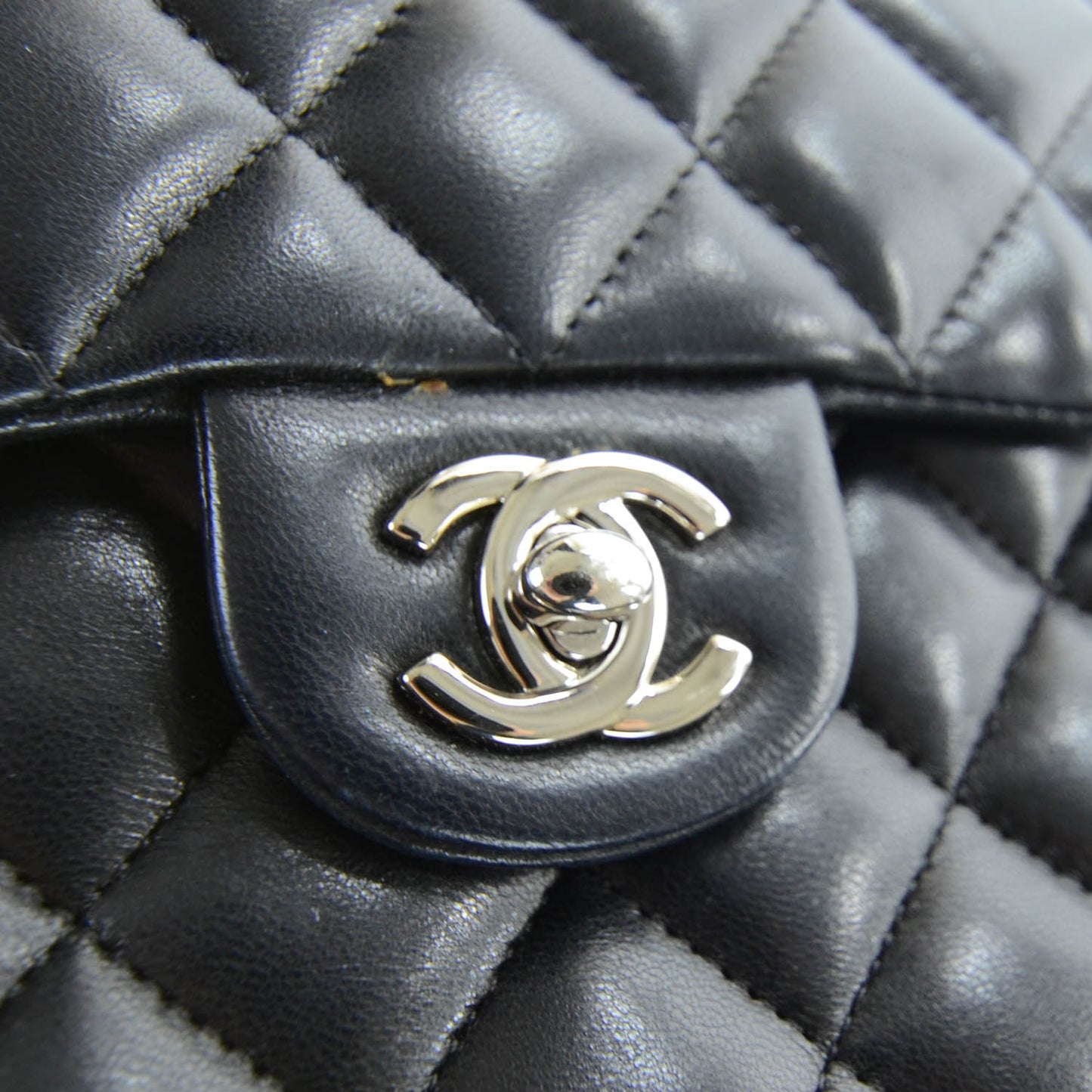 Lambskin Quilted Mini Flap Black