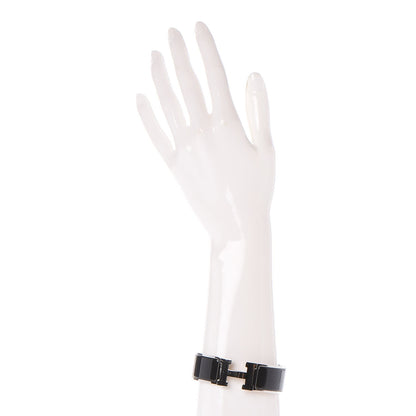 Hermes Enamel Wide Clic Clac H Bracelet GM Black 2 of 5
