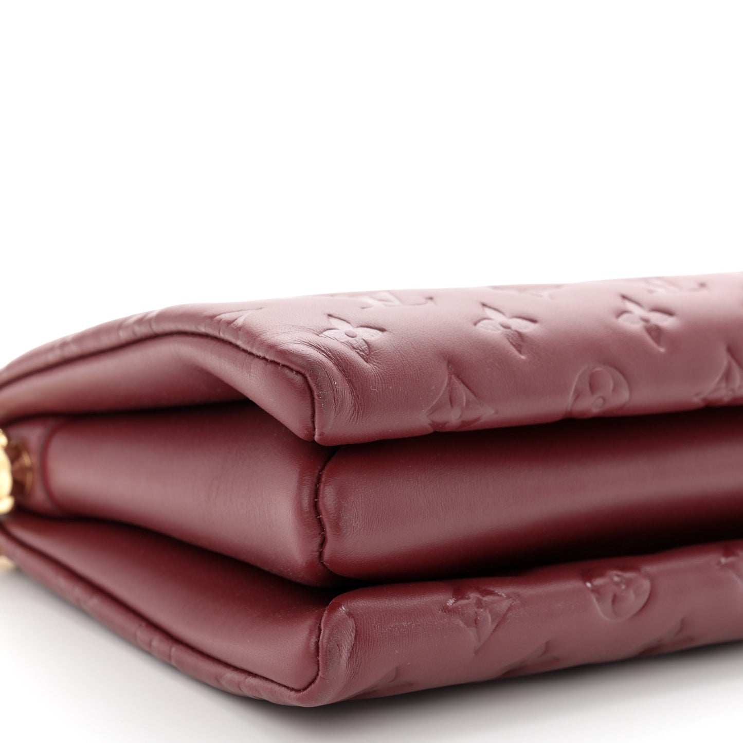 Lambskin Embossed Monogram Coussin PM Wine
