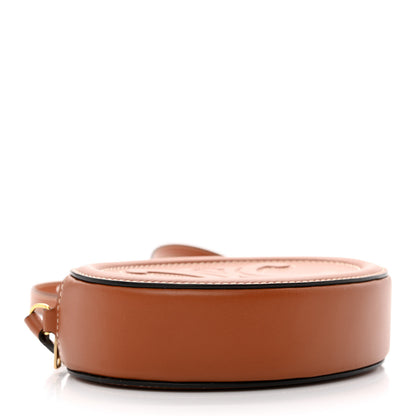 Celine Smooth Calfskin Cuir Small Triomphe Oval Crossbody Purse Tan 4 of 10