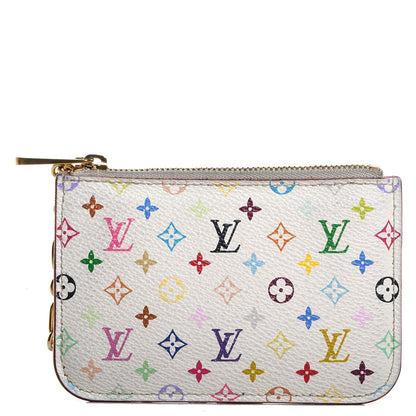 Louis Vuitton Monogram Multicolor Key Pouch White Litchi 1 of 7