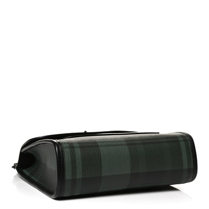 Mulberry Printed Eco Scotchgrain Calfskin Tartan Antony Messenger Crossbody Black Green 3 of 11