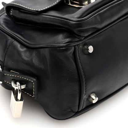 Prada Vitello Heavy Push Lock Pocket Shoulder Bag Black 8 of 9