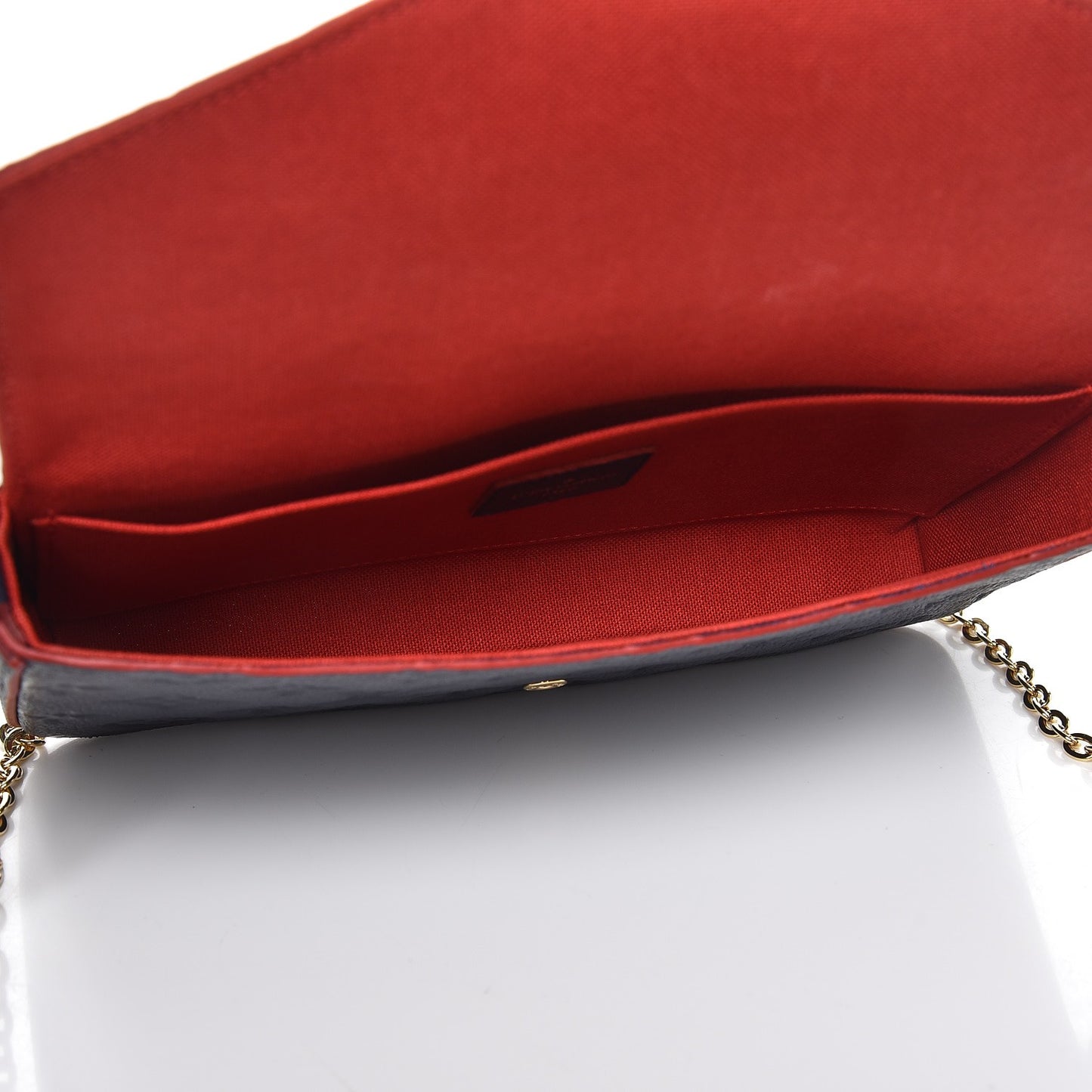 Empreinte Pochette Felicie Chain Wallet Marine Rouge
