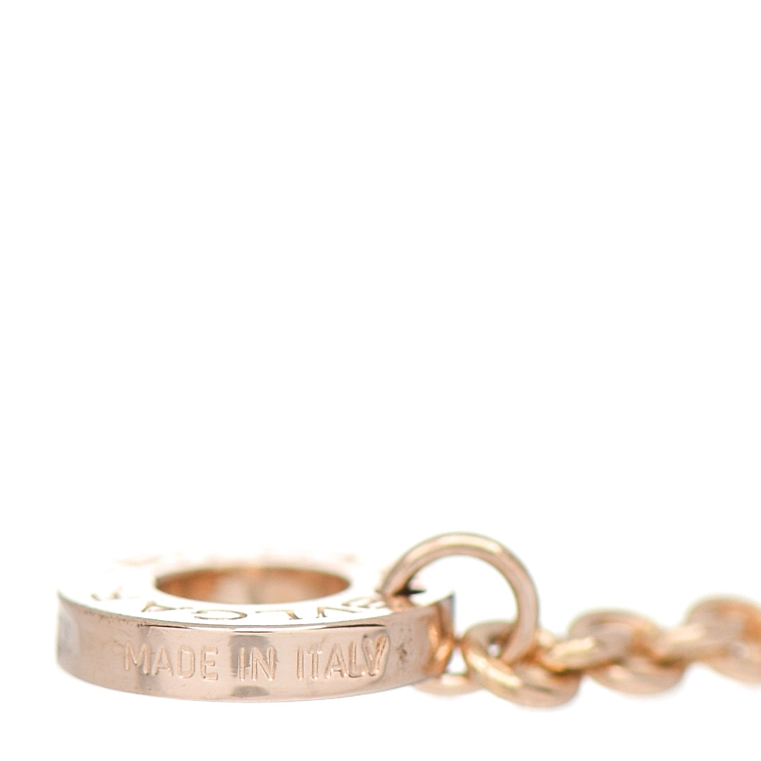 Bulgari 18K Rose Gold Diamond B.Zero1 Bracelet ML 3 of 4