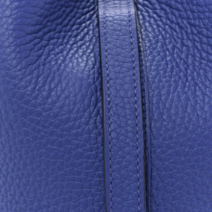 Hermes Taurillon Clemence Picotin Lock 18 PM Bleu Electrique 8 of 11