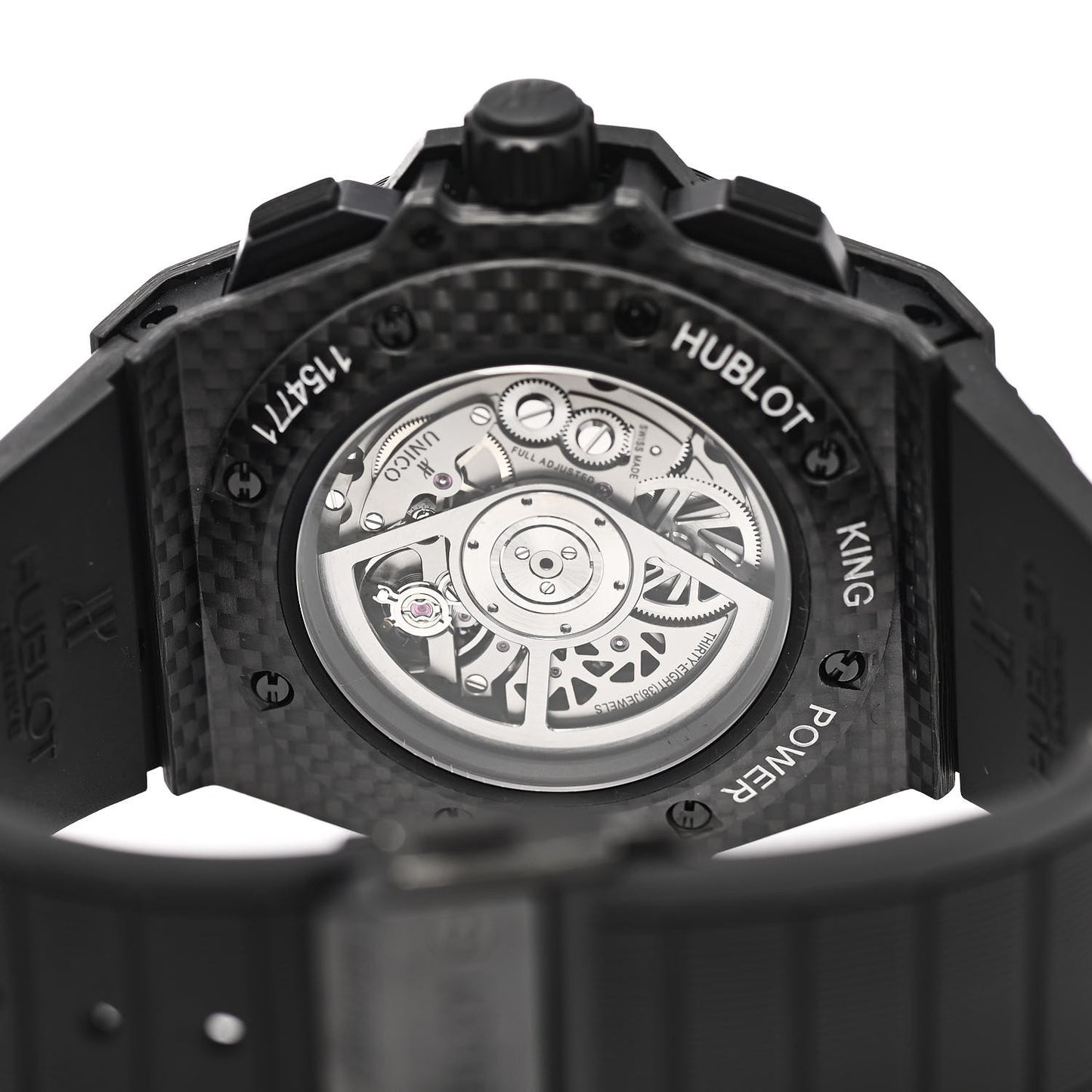 Carbon Rubber 48mm King Power Unico Automatic Watch Black 701.QX.0140.RX