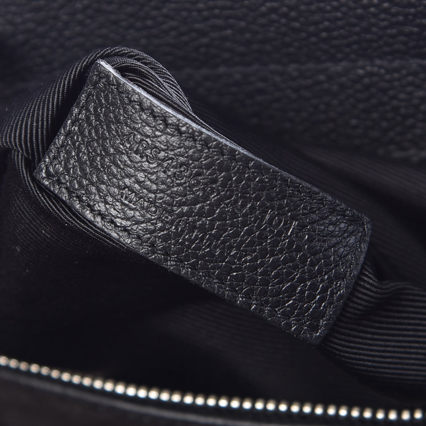 Grained Calfskin Small Cabas Rive Gauche Black