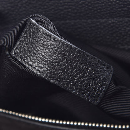 Saint Laurent Grained Calfskin Small Cabas Rive Gauche Black 10 of 11