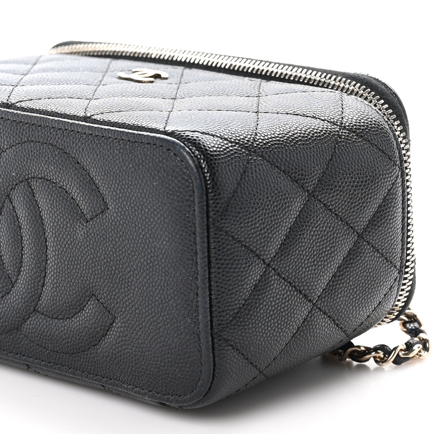 Chanel Caviar Quilted Small Vanity Case With Chain Black 11 of 12