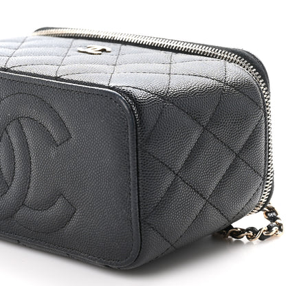 Chanel Caviar Quilted Small Vanity Case With Chain Black 11 of 12