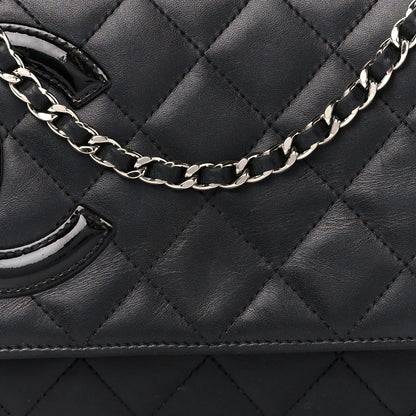 Chanel Calfskin Quilted Cambon Wallet on Chain WOC Black 10 of 12