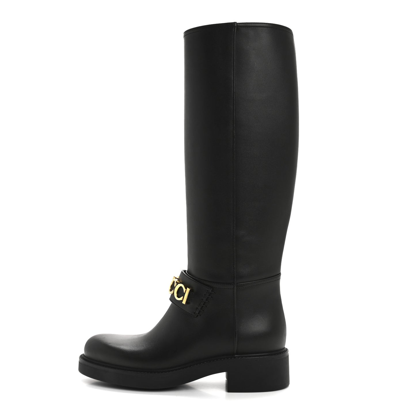 Calfskin Over The Knee Boots 37 Black