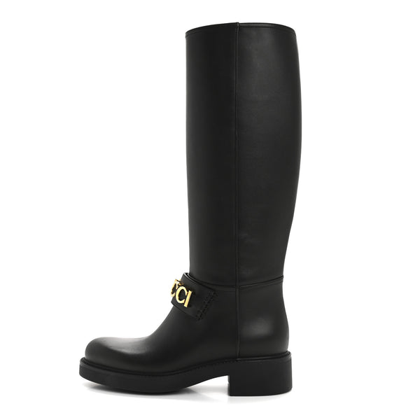 Gucci Calfskin Over The Knee Boots 37 Black 1686306 – FASHIONPHILE