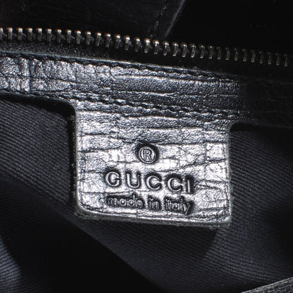 Gucci Monogram Horsebit Flap Bag Black 6 of 7