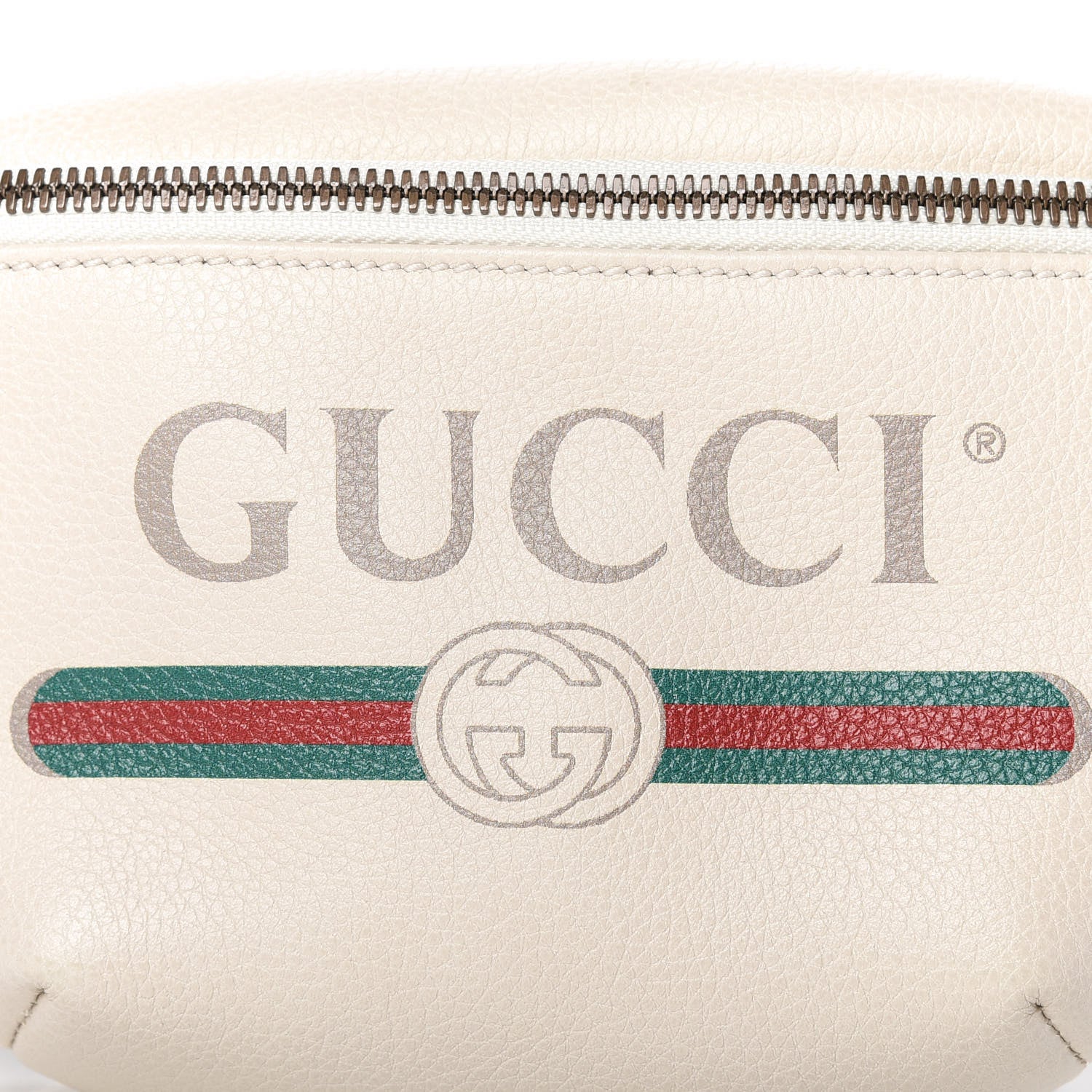 Gucci Grained Calfskin Small Logo Belt Bag White 10 of 10