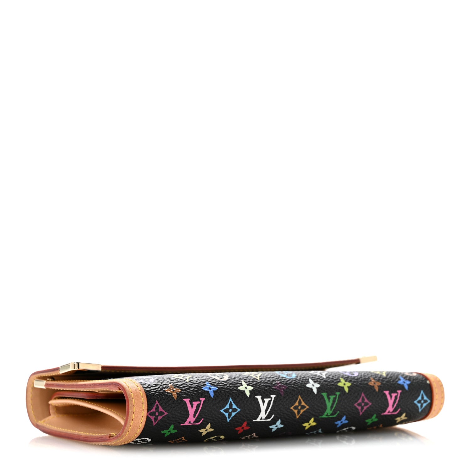 Louis Vuitton Monogram Multicolor Porte Tresor International Wallet Black 4 of 11