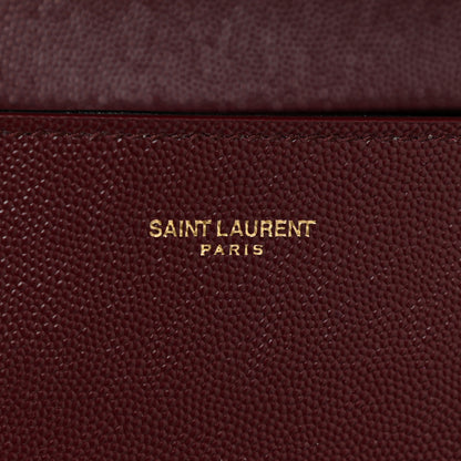 Saint Laurent Grain de Poudre Medium Classic Monogram Cassandra Top Handle Rouge Legion 7 of 19
