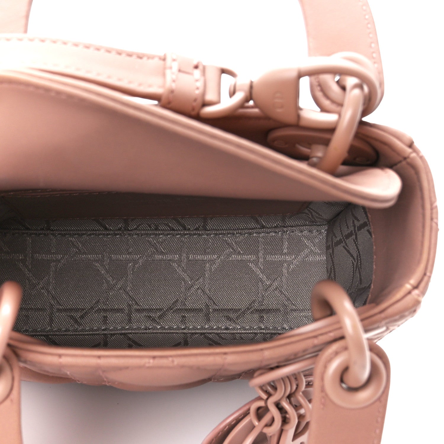 Christian Dior Ultra Matte Calfskin Cannage Micro Lady Dior Beige 5 of 11