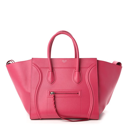 Celine Grained Calfskin Medium Phantom Luggage Fuchsia 1 of 10