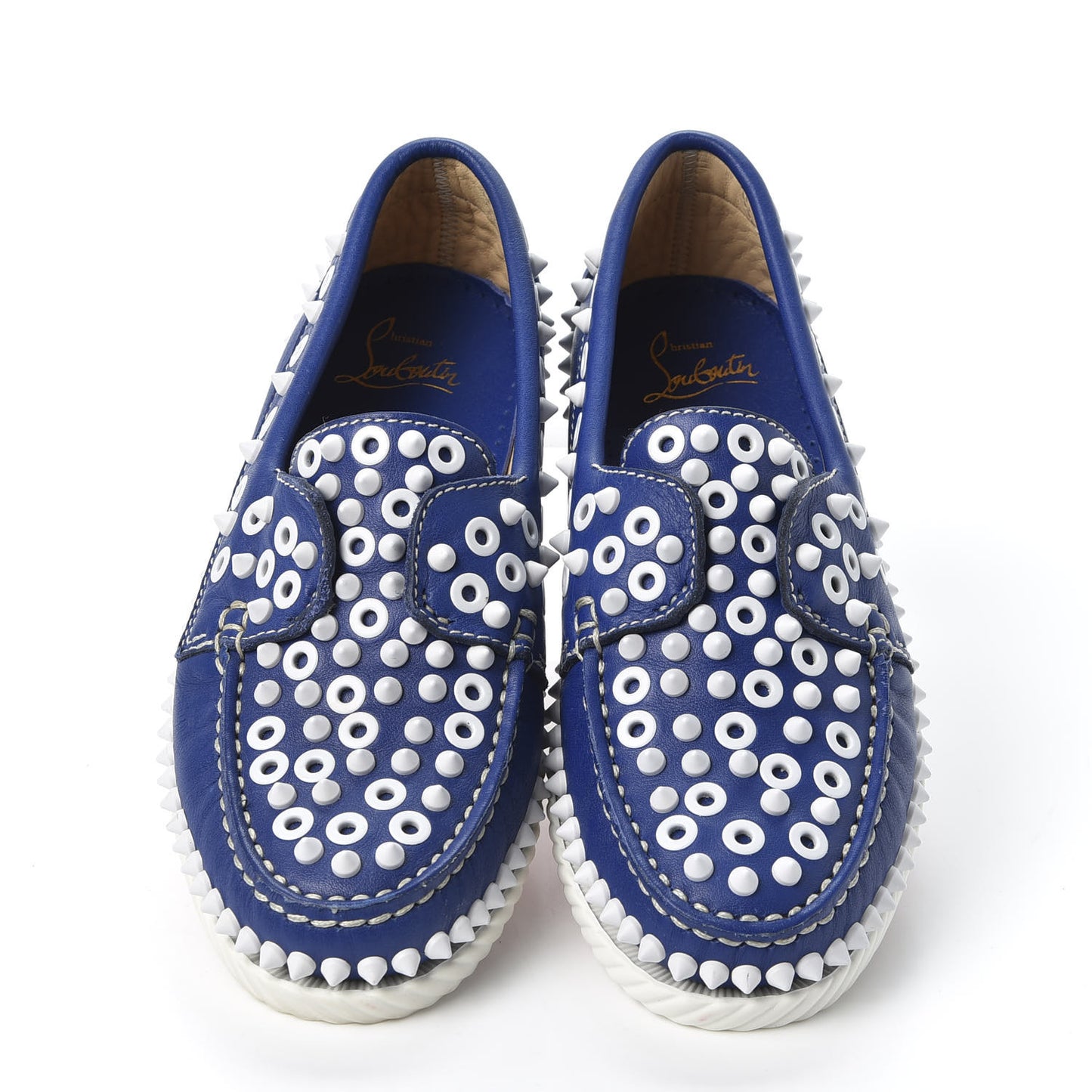 Calfskin Yacht Spikes Loafers 37 Blue
